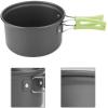 Portable Cookware, 8Pcs/Set Portable Outdoor Travel Camping Picnic Cookware Cooking Pot Pan Bowel Set Camping Cookware Mess Kit(Green) (Color : Green) view 2