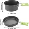Portable Cookware, 8Pcs/Set Portable Outdoor Travel Camping Picnic Cookware Cooking Pot Pan Bowel Set Camping Cookware Mess Kit(Green) (Color : Green) view 3