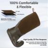 Ubon Men's Anti-slip Rubber Neoprene Boots Waterproof Mud Work Rain Boots Brown 8 view 4