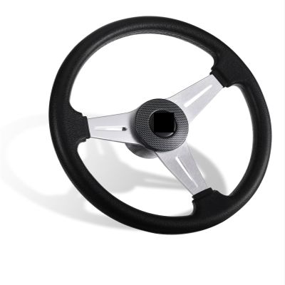 UNKOMN Boat Rudder Speed Boat 3 Spoke Steering Wheel Yacht PU Foam 3 4 Inch Shaft 13 3 inch Steamship Anti-Slip Helm Steer System Replacing Parts Steering Wheels