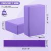 PATIKIL Yoga Blocks & Resistance Band Set, 10 Pack High-Density EVA Foam Yoga Block Bulk 9"x6"x3" Non-Slip Dance Brick Lightweight for Women Gym Stretching Yoga Pilates, Purple view 2