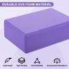 PATIKIL Yoga Blocks & Resistance Band Set, 10 Pack High-Density EVA Foam Yoga Block Bulk 9"x6"x3" Non-Slip Dance Brick Lightweight for Women Gym Stretching Yoga Pilates, Purple view 3