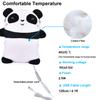 USB Heated Gloves Cute Panda Winter Hand Warmers,Half Wearable Fingerless 5V USB PoweredUSB Charging Warm Heating Mittens for for Women Men Children (Black White) view 2