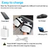 USB Heated Gloves Cute Panda Winter Hand Warmers,Half Wearable Fingerless 5V USB PoweredUSB Charging Warm Heating Mittens for for Women Men Children (Black White) view 3
