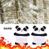 USB Heated Gloves Cute Panda Winter Hand Warmers,Half Wearable Fingerless 5V USB PoweredUSB Charging Warm Heating Mittens for for Women Men Children (Black White) view 4