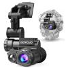 GOYOJO Night Vision Goggles Helmet-Mounted Monocular | 1080P HD NVG with 3X Zoom & Adjustable Infrared | IP66 Waterproof for Hunting, Surveillance, Camping | Built-in Compass (100% Darkness) view 1