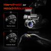 GOYOJO Night Vision Goggles Helmet-Mounted Monocular | 1080P HD NVG with 3X Zoom & Adjustable Infrared | IP66 Waterproof for Hunting, Surveillance, Camping | Built-in Compass (100% Darkness) view 2