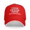 Baseball Cap Personalized Custom Design Custom Hat Youth Personalized Baseball Hat for Women Couple Boys Men Red view 1