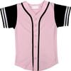 DIGITMON Kids Baseball Jersey Button Down Premium Sleeve Two-Striped T Shirts Uniform PINKBLACK2 for 2y Toddlers view 2