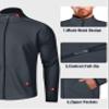 Zengjo Mens Track Jacket Lightweight(Grey,XL) view 4