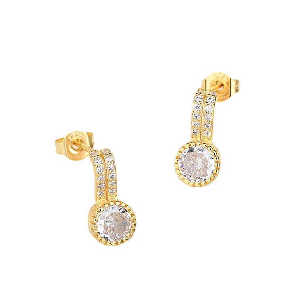Earrings Round Diamond Zircon Stud Earrings
