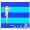 BYDOLL Nylon Beach Blanket Waterproof Sandproof Oversized 7'x7' Suits 1-5 Adults Sand Free Extra Large Blanket Lightweight Soft Picnic Mat for Beach Travel Camping view 1