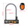Akso Aoyupe Grey Silicone 4-Digit Resettable Combination Heavy Duty Anti-Theft Locks and 12mm x1.2m Cable,Keyless Lock for Outdoor,U-Lock with Sturdy Mounting Bracket,for Mountain Bikes,1 Set view 2