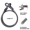 Akso Aoyupe Grey Silicone 4-Digit Resettable Combination Heavy Duty Anti-Theft Locks and 12mm x1.2m Cable,Keyless Lock for Outdoor,U-Lock with Sturdy Mounting Bracket,for Mountain Bikes,1 Set view 3