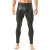 YOOBNG Men's Faux Leather Thermal Underwear Bottoms Leggings Long Trousers Skinny Bottoms Stretchy Yoga Pants Clubwear Matte Black view 2