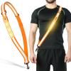 LED Reflective Belt Sash Walking Gear,Safety Lights for Walkers at Night,High Visibility Safety Rechargeable Reflective Running Gear for Men Women Kids Night Dog Walking Gear (Orange) view 1
