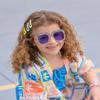 FEISEDY Kids Sunglasses for Girls Oversized Square Sparkling Party Sun Glasses Lightweight Fashion Shades B0053 view 2