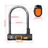 Akso Aoyupe Bright Black Silicone 4-Digit Resettable Combination Heavy Duty Anti-Theft Locks and 12mm x1.2m Cable,U-Lock with Sturdy Mounting Bracket,for Mountain Bikes,1 Set view 2