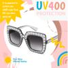 FEISEDY Kids Sunglasses for Girls Oversized Square Sparkling Party Sun Glasses Lightweight Fashion Shades B0053 view 4