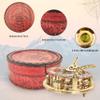 Antique Brass & Copper Sundial Compass, Sundial Clock in Box Gift Sun Clock Ship Replica Watch, Nautical Gifts for Men, Unique Nautical Decor, Naval Maritime Sundial (#2 Polish Gilbert) view 3