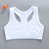 4 Pack Girls Unpadded Bra Seamless Breathable Cotton Bra Wireless Lightweight Sports Bras Girls Crop Tops for 9-14 Years White view 2
