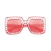 FEISEDY Kids Sunglasses for Girls Oversized Square Sparkling Party Sun Glasses Lightweight Fashion Shades B0053 view 3