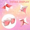 FEISEDY Kids Sunglasses for Girls Oversized Square Sparkling Party Sun Glasses Lightweight Fashion Shades B0053 view 4
