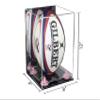 Better Display Cases Acrylic Rugby Ball Display Case Vertical with Mirror Case, Pink Risers, Wall Mount and Clear Base 8" x 8" x 12" (A060/B42) view 2