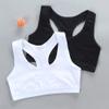 4 Pack Girls Unpadded Bra Seamless Breathable Cotton Bra Wireless Lightweight Sports Bras Girls Crop Tops for 9-14 Years Black view 2