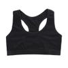 4 Pack Girls Unpadded Bra Seamless Breathable Cotton Bra Wireless Lightweight Sports Bras Girls Crop Tops for 9-14 Years Black view 4
