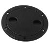 UNKOMN Marine Hardware RV Boat Circular Non Slip Inspection Hatch Marine Deck Plate Access, Plastic, Black, 4 inch view 2