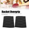 HEEPDD Table Tennis Racket Grip Tape, Heat Shrinkable Handle Sweat Absorbing Band, Black, 4x8cm, 2 Pack view 2