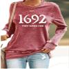 1692 They Missed One Sweatshirt Long Sleeve Halloween Crewneck Womens Pink view 2