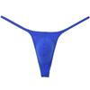 Botmois Men's Solid Stripe Mini Bikini G-string Thong Underwear Minimum Coverage Underpants Tiny Pouch Tangas Sexy T-back 3-Pack(Black,Blue,Watermelon Red) L view 4