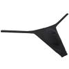 Botmois Men's Solid Stripe Mini Bikini G-string Thong Underwear Minimum Coverage Underpants Tiny Pouch Tangas Sexy T-back 3-Pack(Black,Blue,Watermelon Red) M view 2