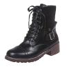 SACFOF Womens Chelsea Boots Fashion Platform Chunky Block Heels Slip On Combat Ankle Booties Chunky Low Heel Ankle Boots view 1