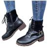 SACFOF Womens Chelsea Boots Fashion Platform Chunky Block Heels Slip On Combat Ankle Booties Chunky Low Heel Ankle Boots view 3