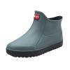 Men Short Rain Boots Garden Shoes Non Slip MenComfortable Insole Fashion Lightweight Ankle Rain Boots Line (Green, 10) view 1