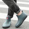 Men Short Rain Boots Garden Shoes Non Slip MenComfortable Insole Fashion Lightweight Ankle Rain Boots Line (Green, 10) view 3