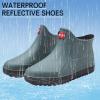 Men Short Rain Boots Garden Shoes Non Slip MenComfortable Insole Fashion Lightweight Ankle Rain Boots Line (Green, 10) view 4