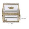 Amosfun Square Glass Jewelry Box Small Trinket Storage Container Display Keepsake Box for Rings Earrings Necklaces 3.54X3.54X2.36In view 3