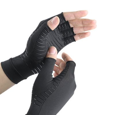 Airshi Gym Gloves, Wide Application Washable Copper Fiber Fitness Gloves 1 Pair Comfortale for Outdoor (M)