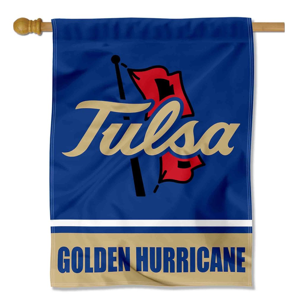 College Flags & Banners Co. Tulsa Hurricanes Gold Panel Logo House Flag Banner