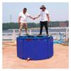 zktoermn PVC Canvas Pool Above Ground Large Fold Aquarium with Drain Valve and Steel Frame for Ponds Fish Tank Koi Goldfish (Color : Blue, Size : 1.8X0.8M/2034L) view 1