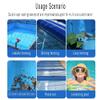 zktoermn PVC Canvas Pool Above Ground Large Fold Aquarium with Drain Valve and Steel Frame for Ponds Fish Tank Koi Goldfish (Color : Blue, Size : 1.8X0.8M/2034L) view 3