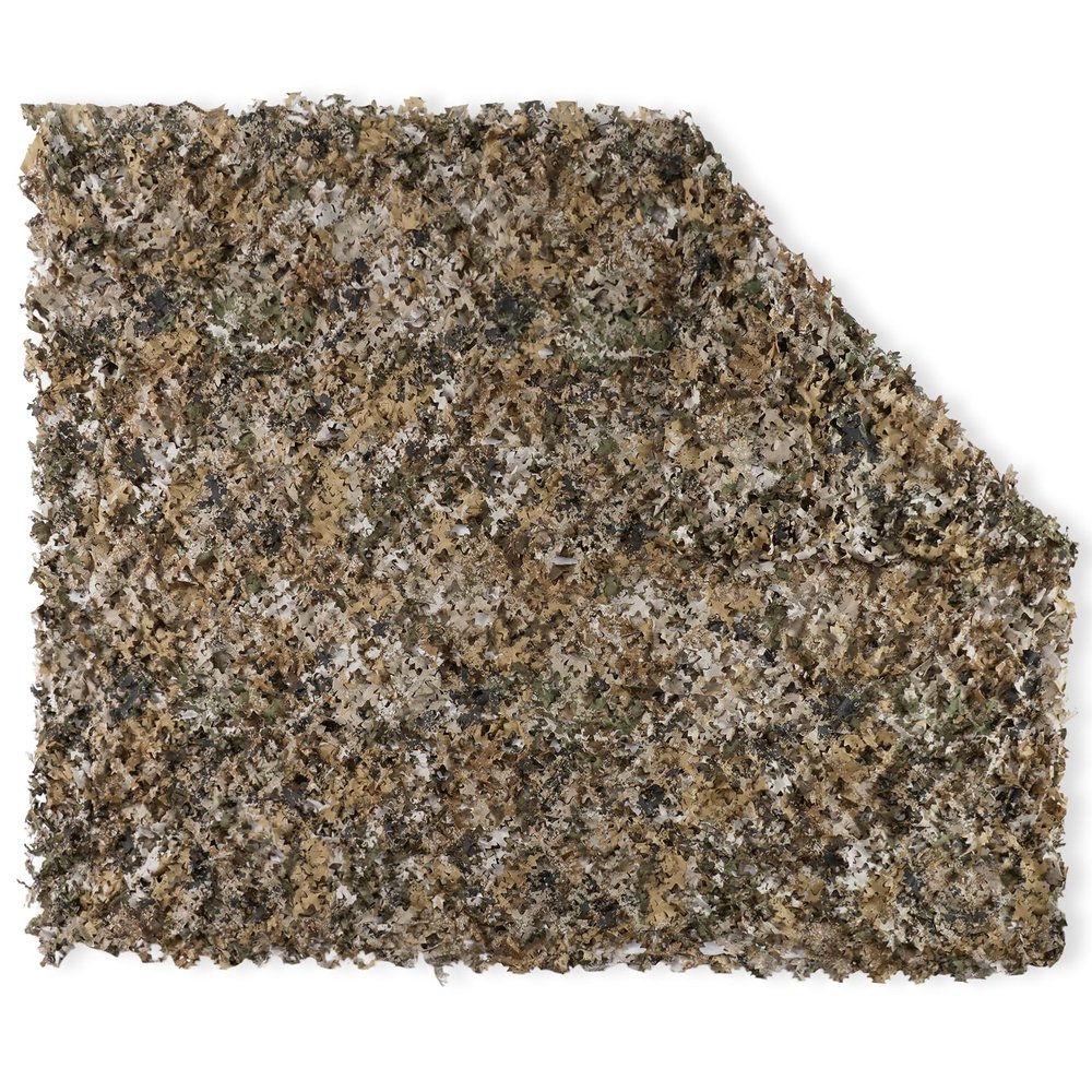 BASSDASH Camo Netting Camouflage Mesh Water Resistant for Hunting Blind Party (Grunge camo, 5x6.5ft (1.5x2M))