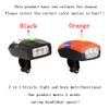 2 in 1 Multifunction Handlebar Bike Front LED Light Headlight Fog Head Lamp and Bicycle Electronic Horn Bell Safety Crisp Clear Siren Ring Alarm Speaker Cycling Accessories (Orange) view 2