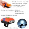 2 in 1 Multifunction Handlebar Bike Front LED Light Headlight Fog Head Lamp and Bicycle Electronic Horn Bell Safety Crisp Clear Siren Ring Alarm Speaker Cycling Accessories (Orange) view 3