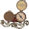 Brass Compass for Religious Gifts, Confirmation Gifts, Baptism Gifts, Best Easter, Christian Gifts for Men, Catholic Gifts, Birthday Gifts, Gifts for Teen Age, Graduation Gifts. (Psalm) view 1
