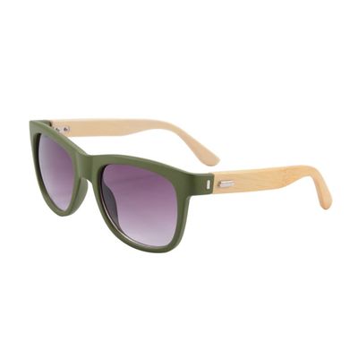 XLUMIO Vintage Ladies Cat Eye Wooden Bamboo Sunglasses Women Frame Sun Glasses For Female UV400,green gradient grey,one size